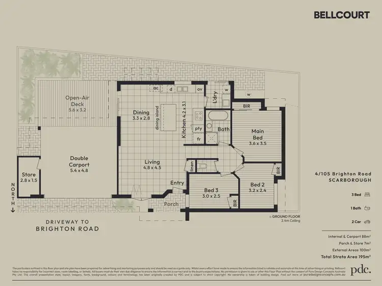 Floorplan of Homely villa listing, 4/105 Brighton Road, Scarborough WA 6019