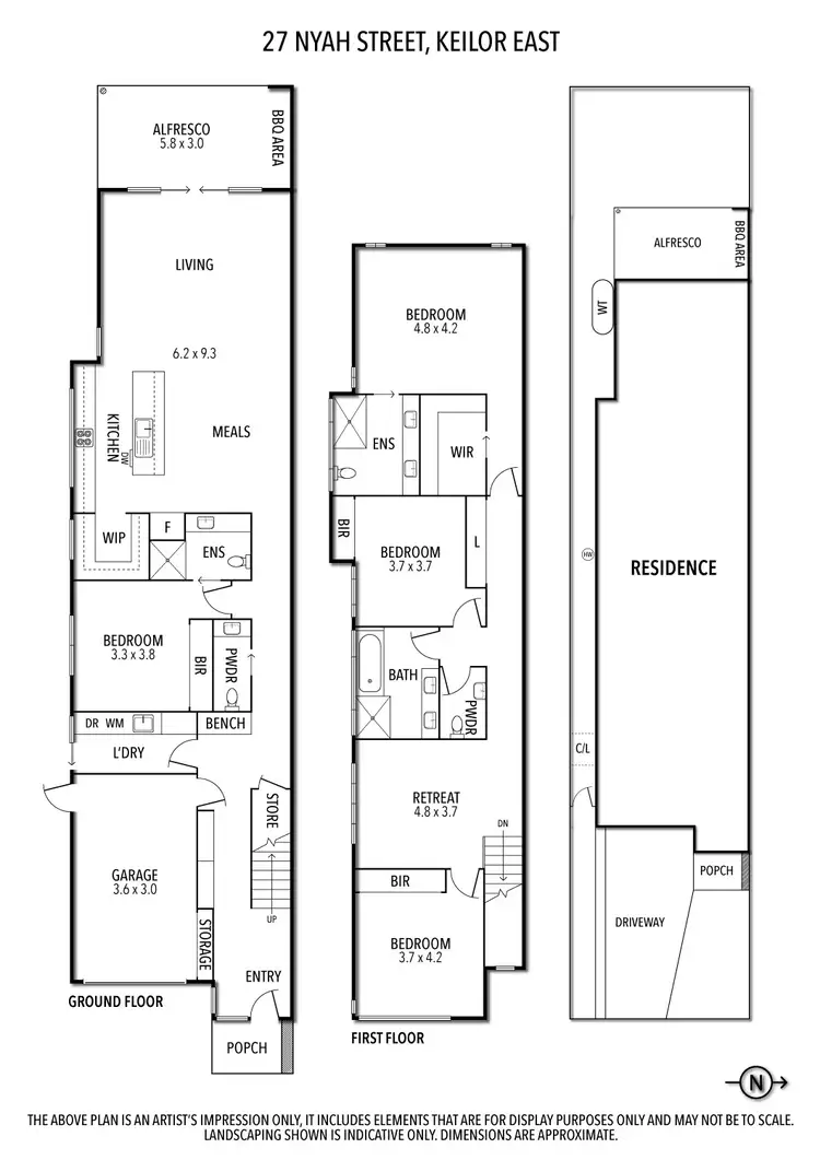 Floorplan of Homely house listing, 27 Nyah Street, Keilor East VIC 3033