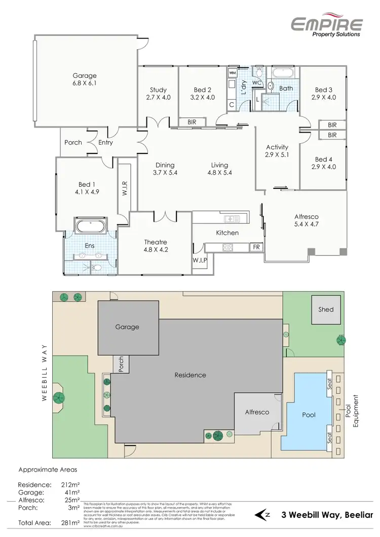 Floorplan of Homely house listing, 3 Weebill Way, Beeliar WA 6164