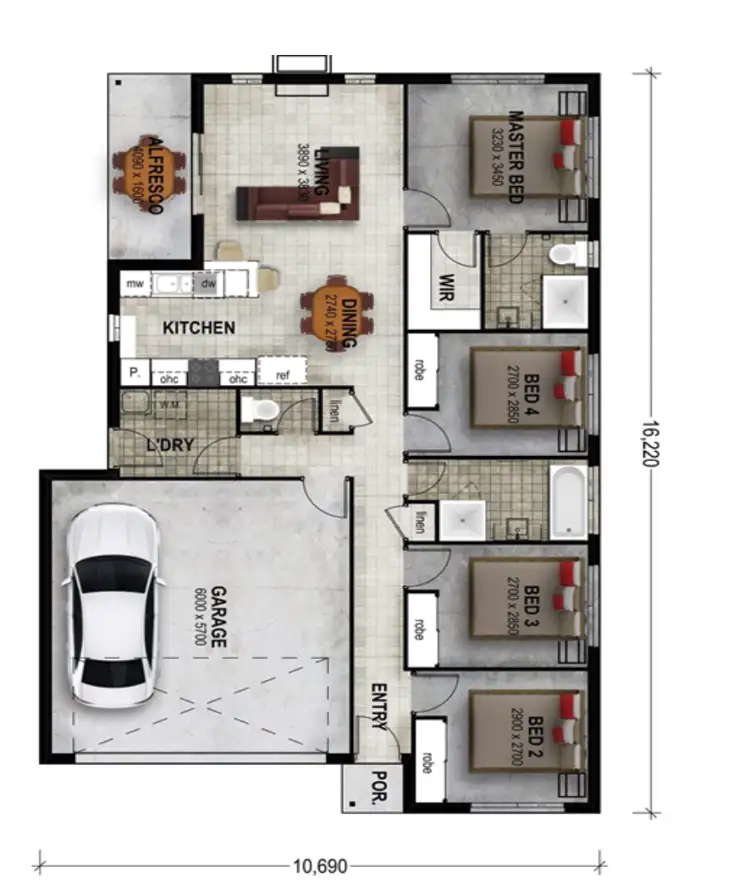 Floorplan of Homely house listing, Address available on request