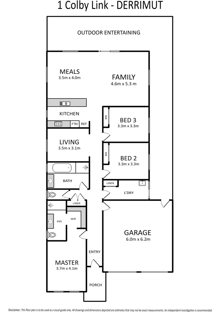 Floorplan of Homely house listing, 1 Colby Link, Derrimut VIC 3026