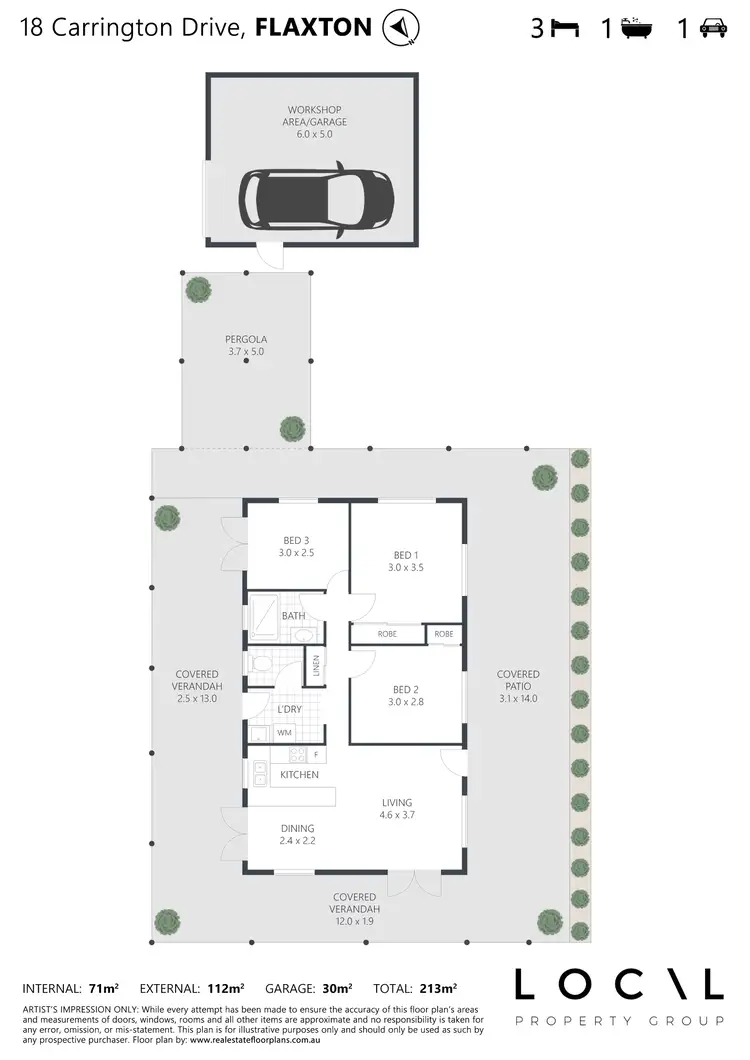 Floorplan of Homely house listing, 18 Carrington Drive, Flaxton QLD 4560