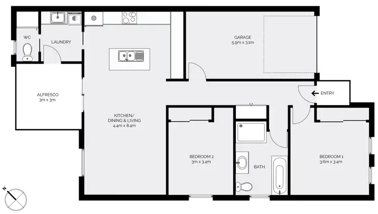 Floorplan of Homely townhouse listing, 5/70 Rocket Street, Bathurst NSW 2795