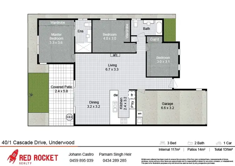 Floorplan of Homely townhouse listing, 40/1-5 Cascade Drive, Underwood QLD 4119