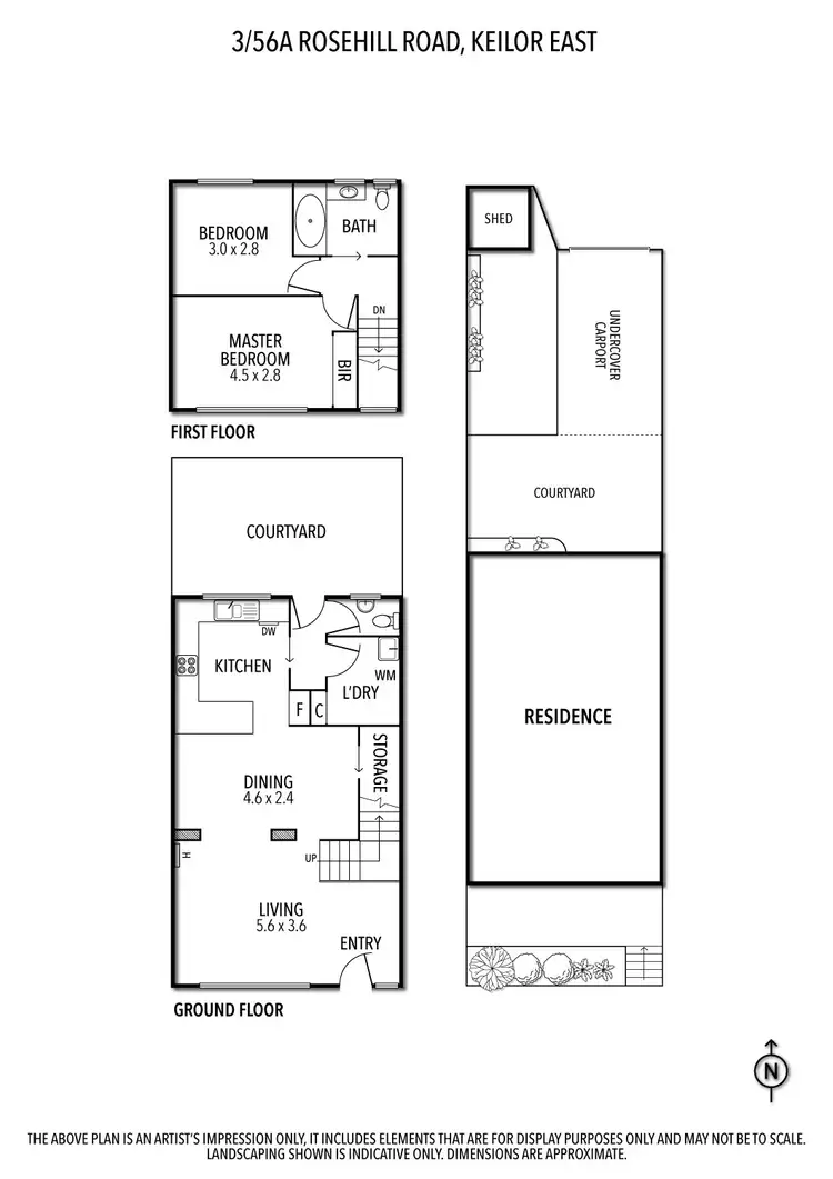 Floorplan of Homely townhouse listing, 3/56 Rosehill Road, Keilor East VIC 3033