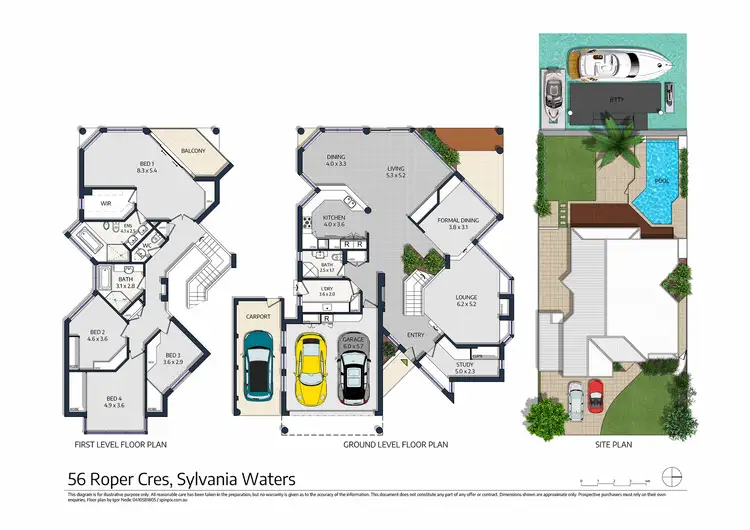 Floorplan of Homely house listing, 56 Roper Crescent, Sylvania Waters NSW 2224
