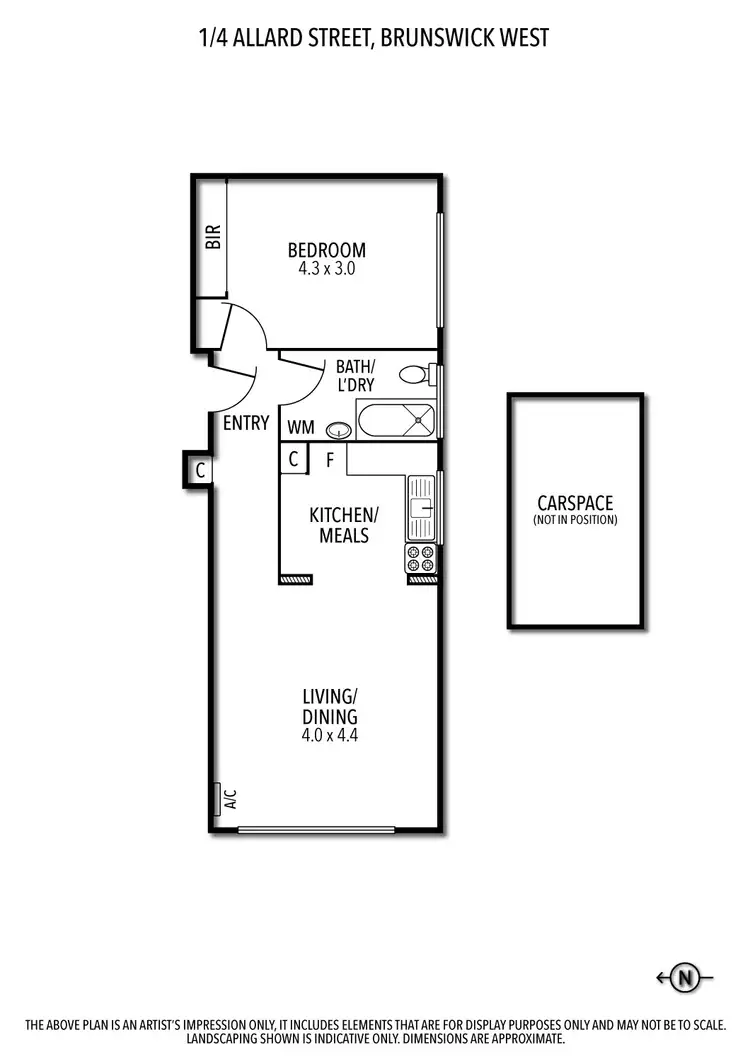 Floorplan of Homely flat listing, 1/4 Allard Street, Brunswick West VIC 3055