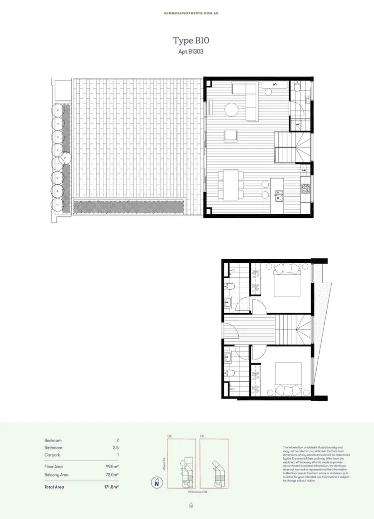 Floorplan of Homely apartment listing, Penthouse 1303B/2 Wests Road, Maribyrnong VIC 3032