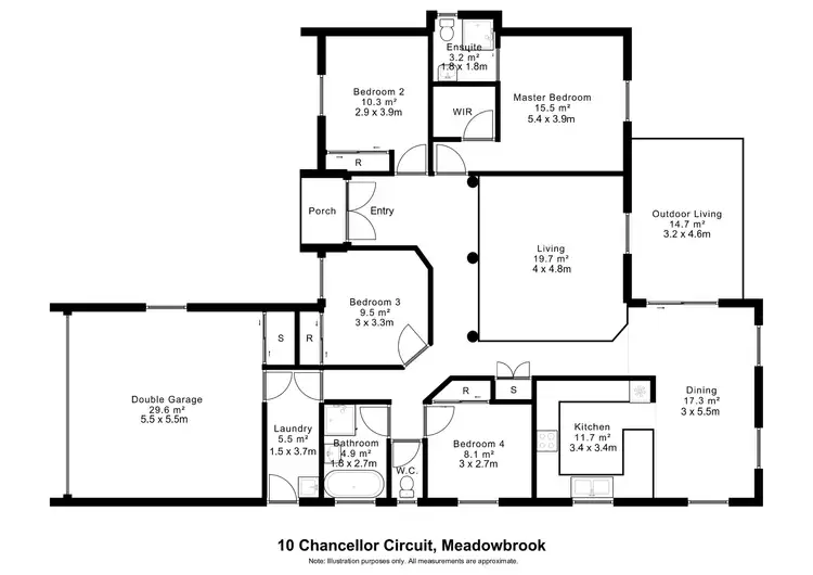 Floorplan of Homely house listing, 10 Chancellor Circuit, Meadowbrook QLD 4131