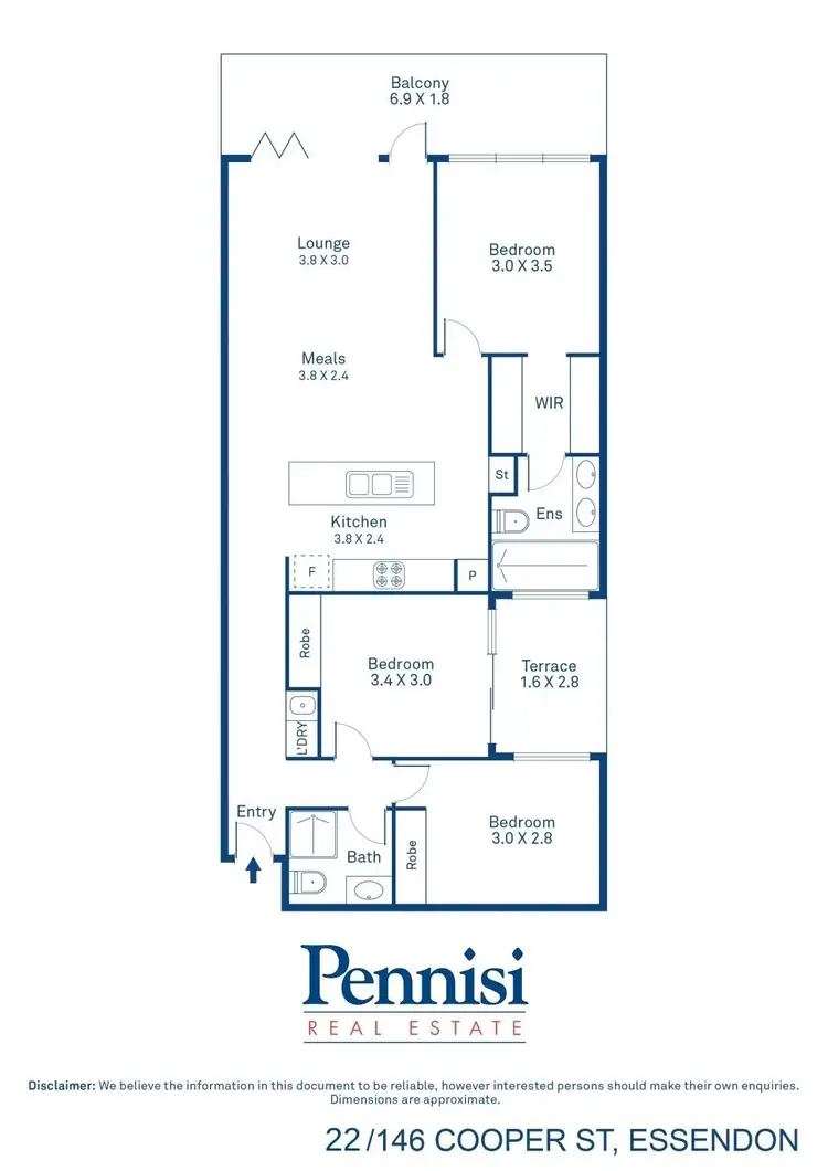 Floorplan of Homely apartment listing, 146 Cooper Street, Essendon VIC 3040