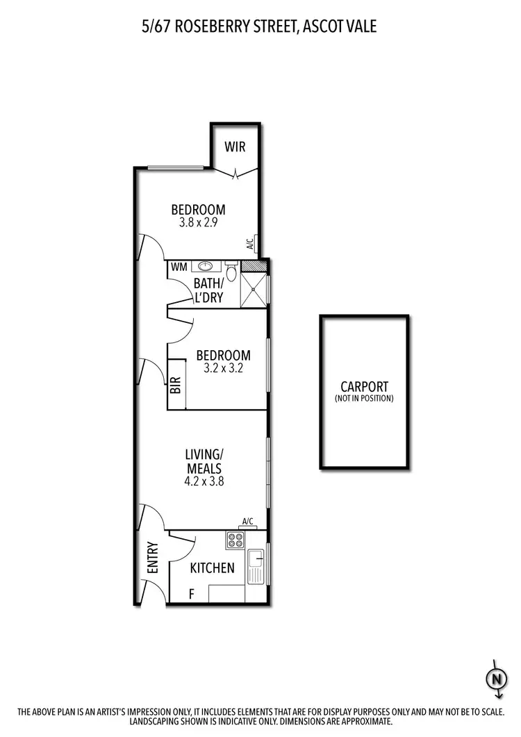 Floorplan of Homely flat listing, 5/67 Roseberry Street, Ascot Vale VIC 3032