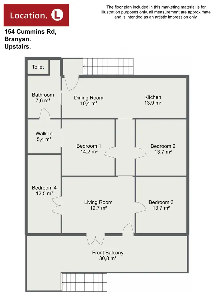Floorplan of Homely rural property listing, 154 Cummins Road, Branyan QLD 4670