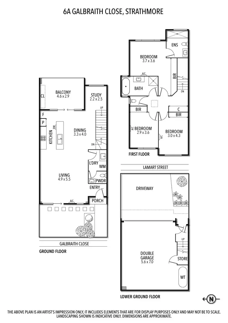 Floorplan of Homely townhouse listing, 6a Galbraith Close, Strathmore VIC 3041