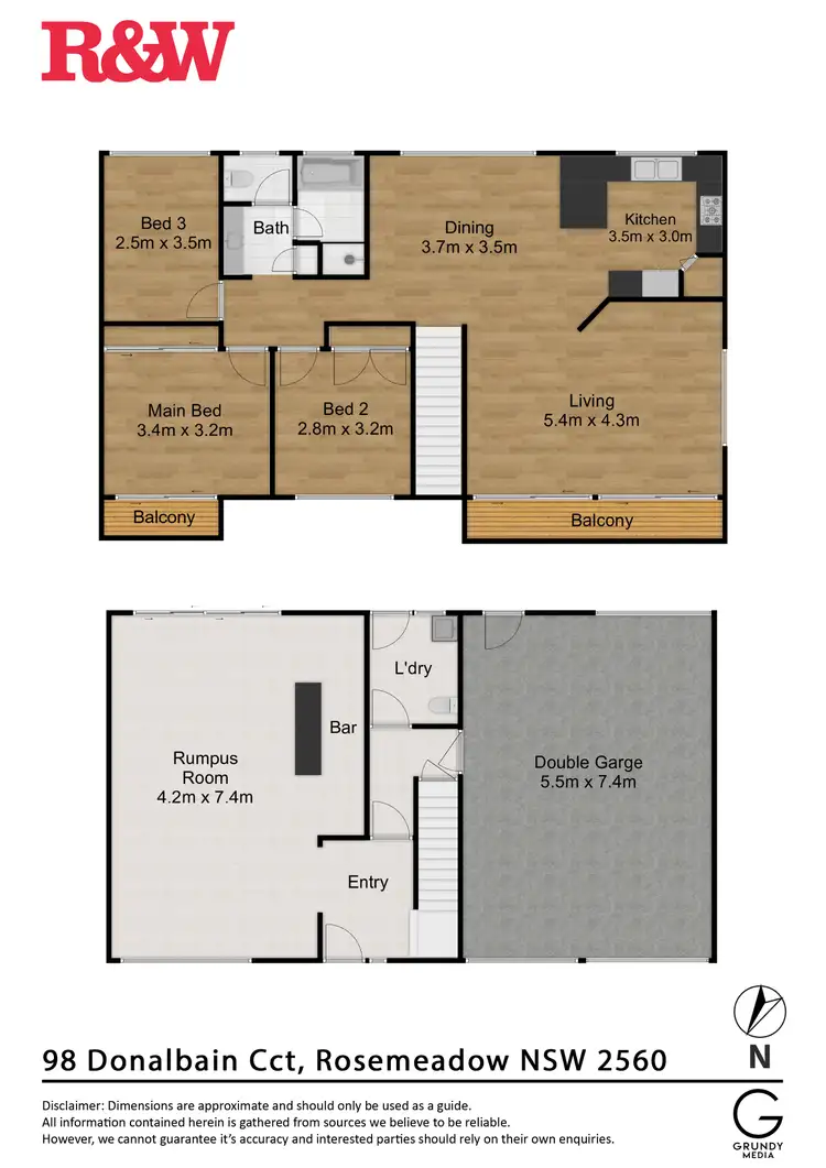 Floorplan of Homely house listing, 98 Donalbain Circuit, Rosemeadow NSW 2560