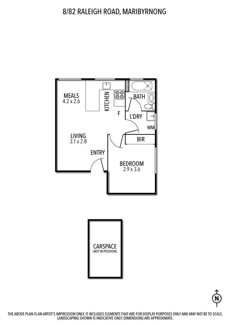 Floorplan of Homely unit listing, 8/82 Raleigh Road (Cnr Barb Street), Maribyrnong VIC 3032