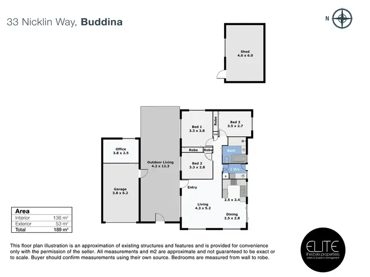Floorplan of Homely house listing, 33 Nicklin Way, Buddina QLD 4575