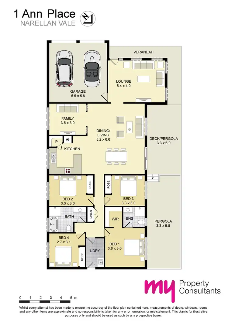 Floorplan of Homely house listing, 1 Ann Place, Narellan Vale NSW 2567