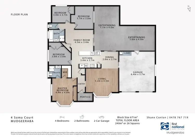 Floorplan of Homely house listing, 4 Soma Court, Mudgeeraba QLD 4213