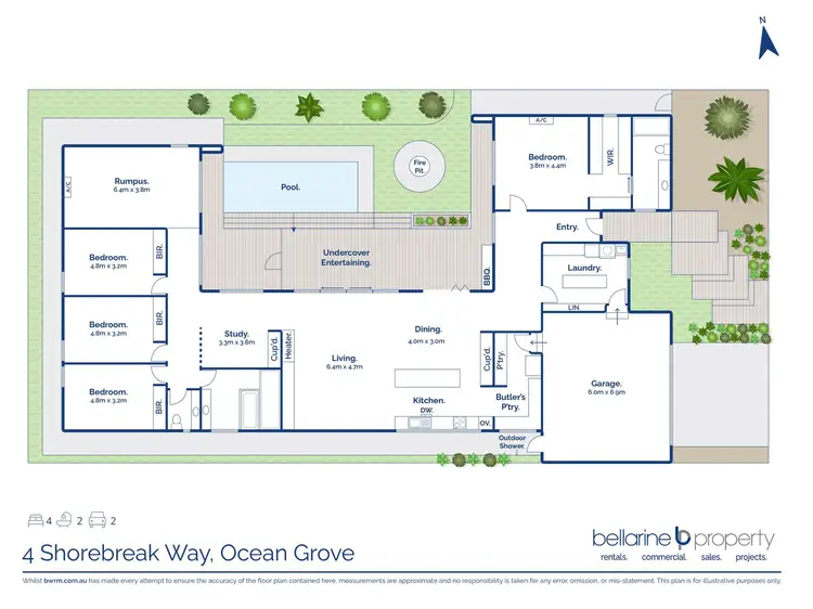 Floorplan of Homely house listing, 4 Shorebreak Way, Ocean Grove VIC 3226