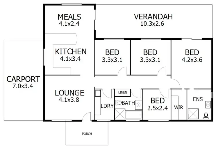 Floorplan of Homely house listing, 5 Chaucer Terrace, Murray Bridge SA 5253