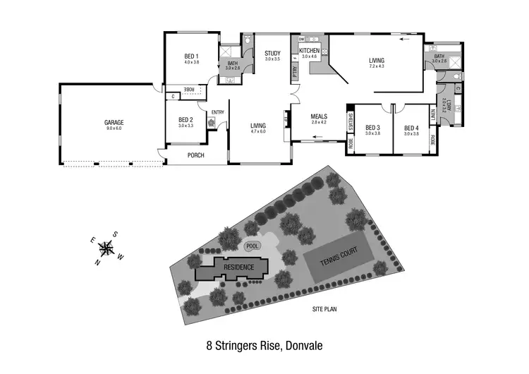 Floorplan of Homely house listing, 8 Stringers Rise, Donvale VIC 3111