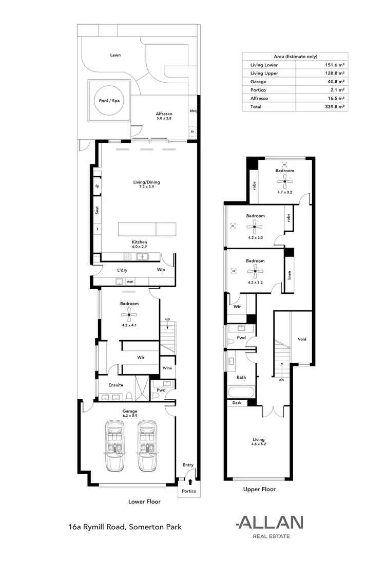 Floorplan of Homely house listing, 16A Rymill Road, Somerton Park SA 5044