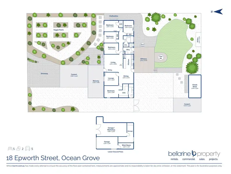 Floorplan of Homely house listing, 18 Epworth Street, Ocean Grove VIC 3226