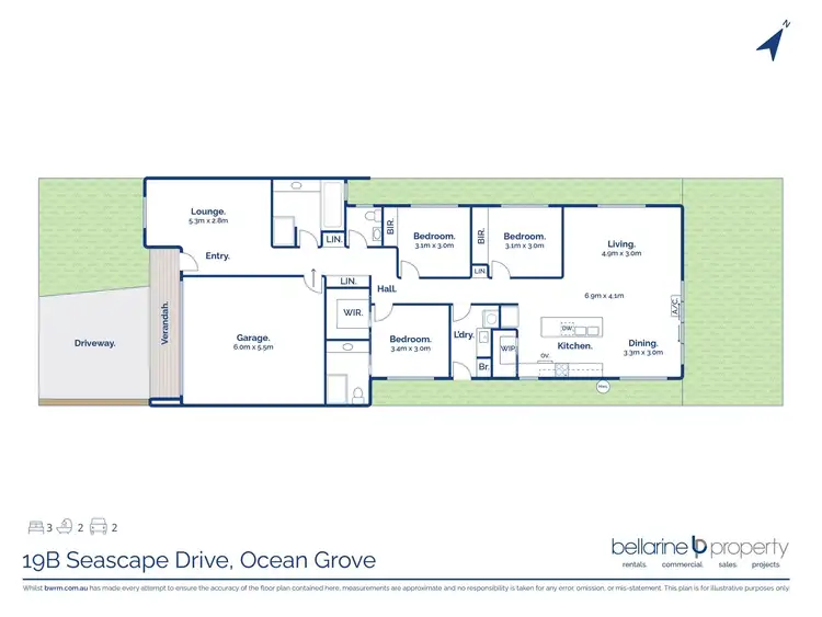Floorplan of Homely townhouse listing, 19b Seascape Drive, Ocean Grove VIC 3226