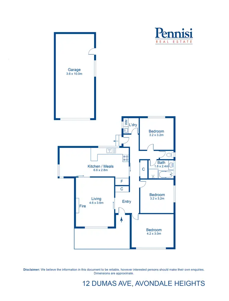 Floorplan of Homely house listing, 12 Dumas Avenue, Avondale Heights VIC 3034