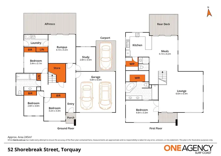 Floorplan of Homely house listing, 52 Shorebreak Street, Torquay VIC 3228