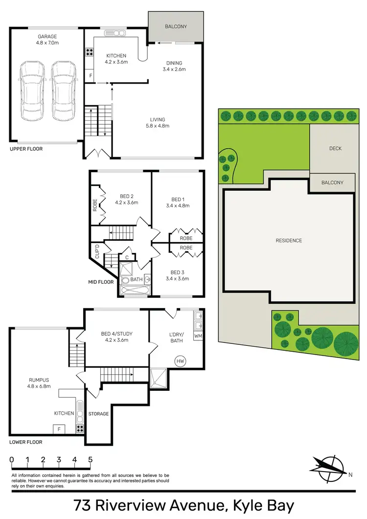 Floorplan of Homely house listing, 73 Riverview Avenue, Kyle Bay NSW 2221