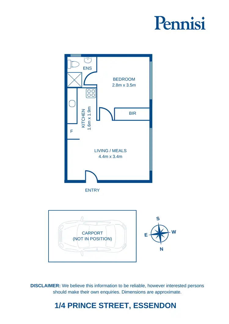Floorplan of Homely unit listing, 1/4 Prince Street, Essendon North VIC 3041