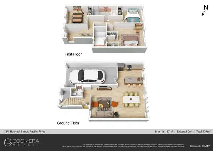 Floorplan of Homely townhouse listing, 12/1 Belongil Street, Pacific Pines QLD 4211