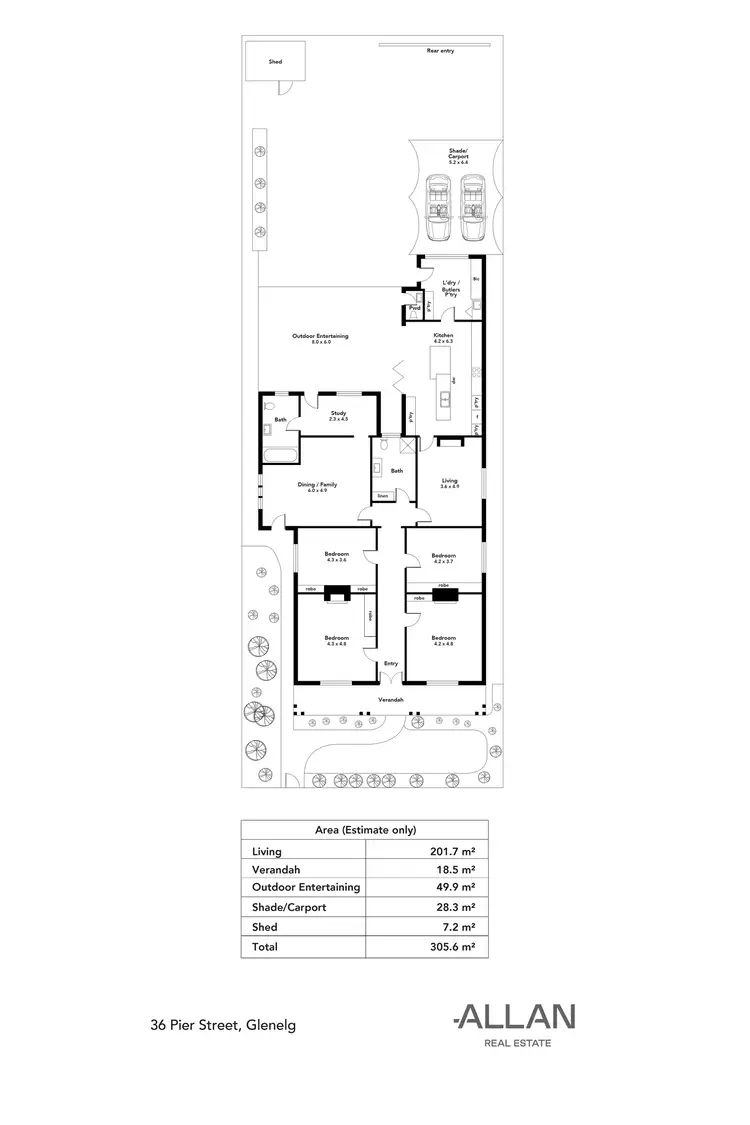 Floorplan of Homely house listing, 36 Pier Street, Glenelg South SA 5045