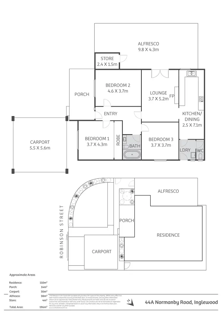 Floorplan of Homely house listing, 44A Normanby Road, Inglewood WA 6052