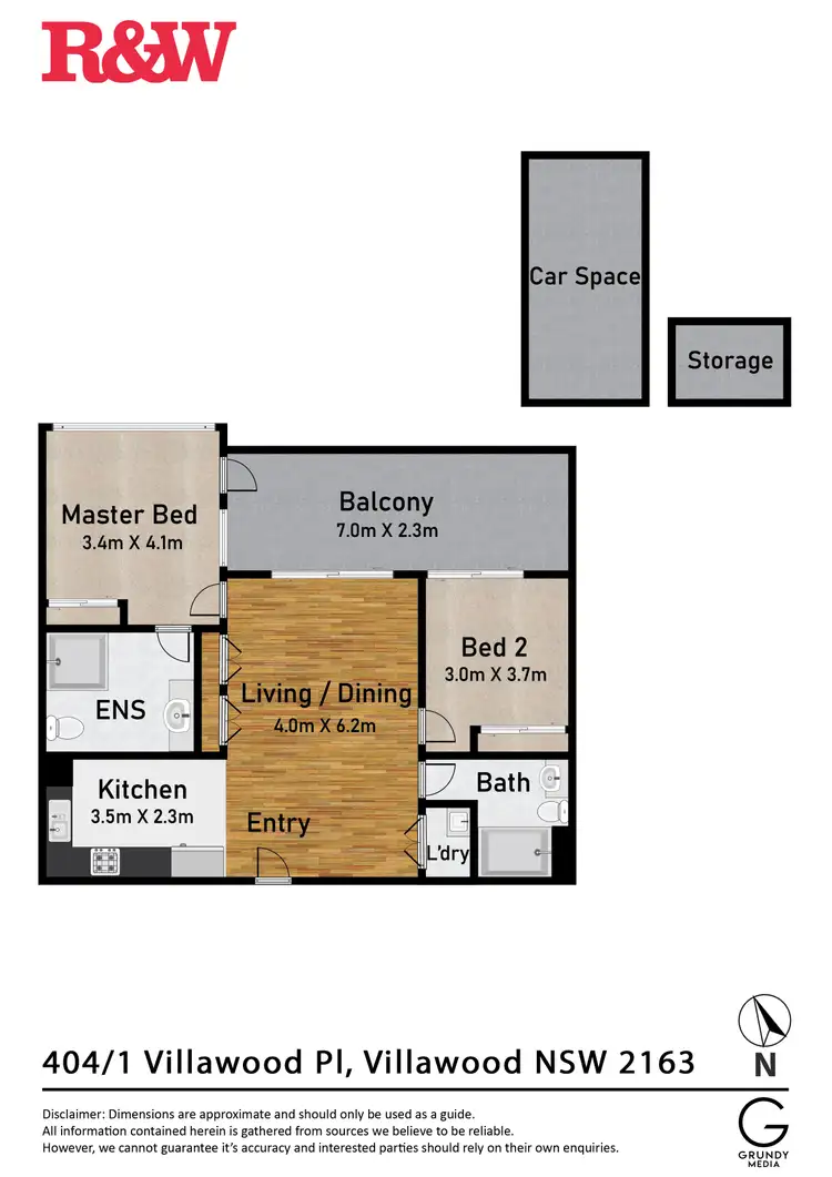 Floorplan of Homely apartment listing, 404/1 Villawood Place, Villawood NSW 2163