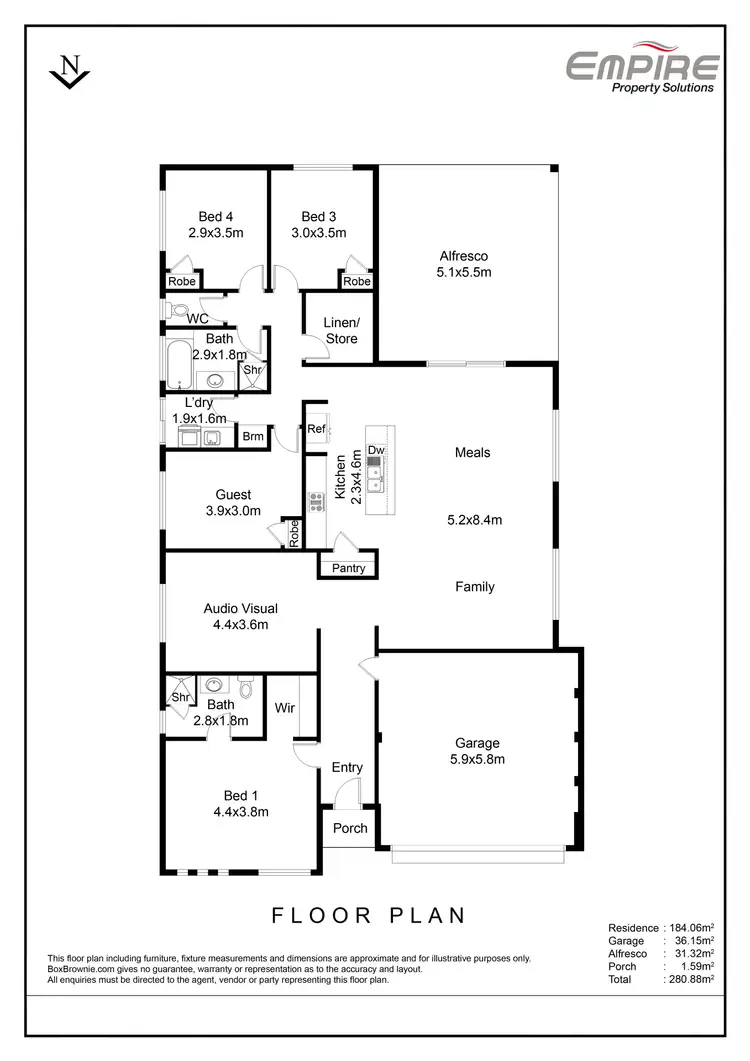 Floorplan of Homely house listing, 22 Laurina Way, Beeliar WA 6164