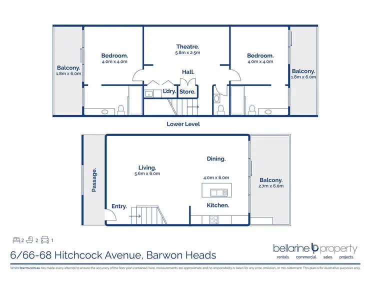 Floorplan of Homely apartment listing, 6/66-68 Hitchcock Avenue, Barwon Heads VIC 3227