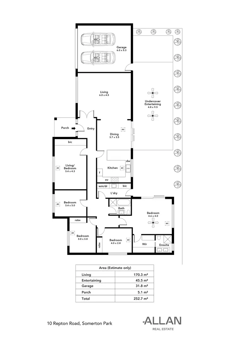 Floorplan of Homely house listing, 10 Repton Road, Somerton Park SA 5044