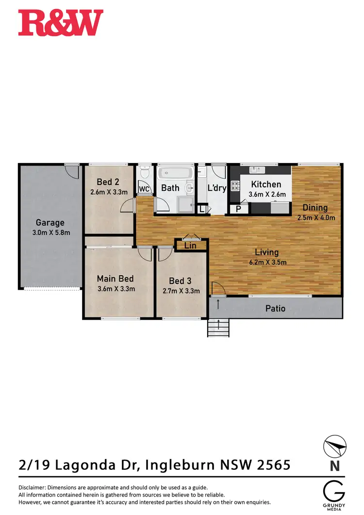 Floorplan of Homely villa listing, 2/19 Lagonda Drive, Ingleburn NSW 2565
