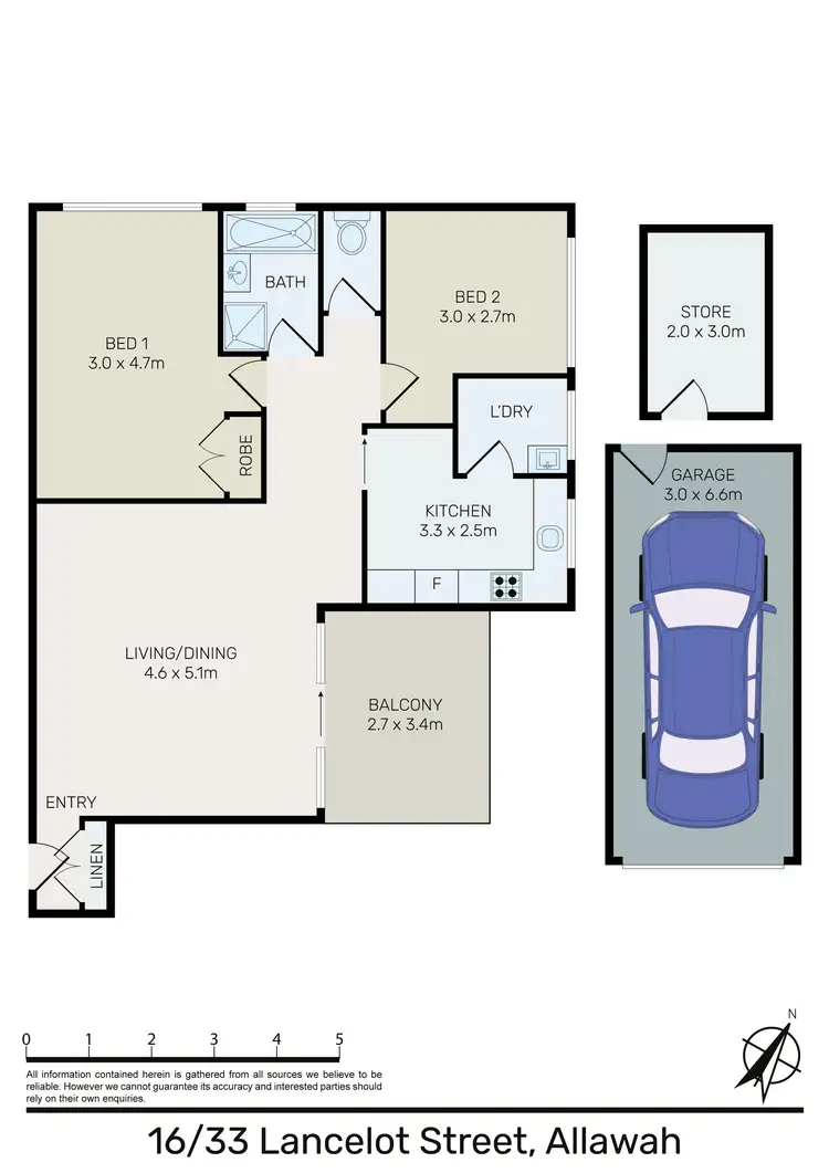 Floorplan of Homely apartment listing, 16/33 Lancelot Street, Allawah NSW 2218