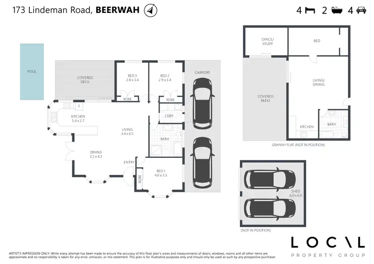 Floorplan of Homely house listing, 173 Lindeman Rd, Beerwah QLD 4519