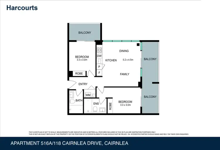 Floorplan of Homely apartment listing, 516/118 Cairnlea Drive, Cairnlea VIC 3023