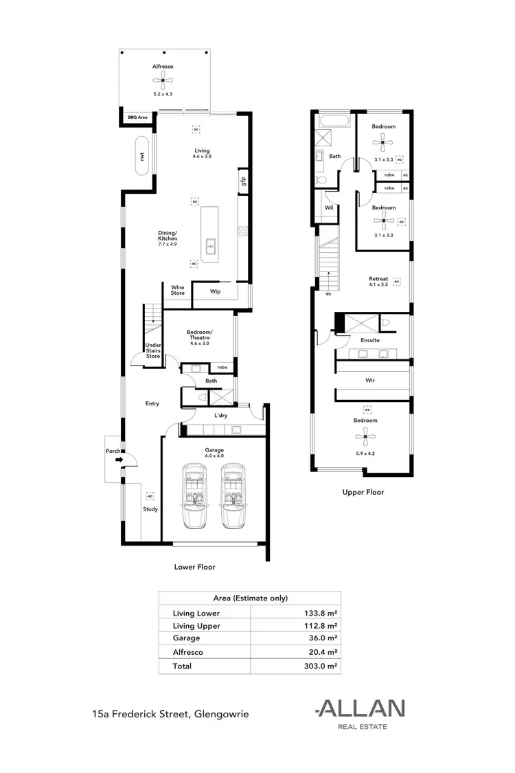 Floorplan of Homely house listing, 15A Frederick Street, Glengowrie SA 5044