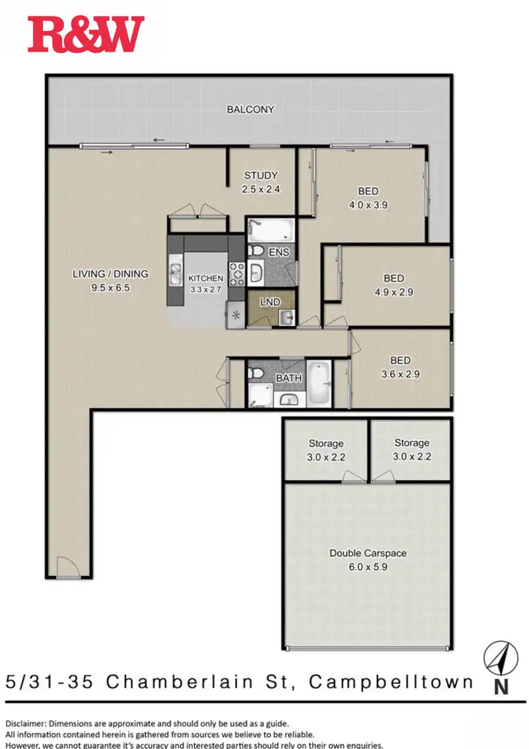Floorplan of Homely apartment listing, 5/31-35 Chamberlain Street, Campbelltown NSW 2560