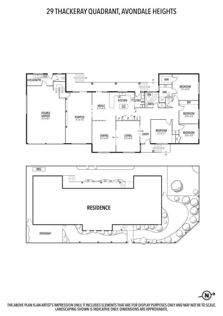 Floorplan of Homely house listing, 29 Thackeray Quadrant, Avondale Heights VIC 3034