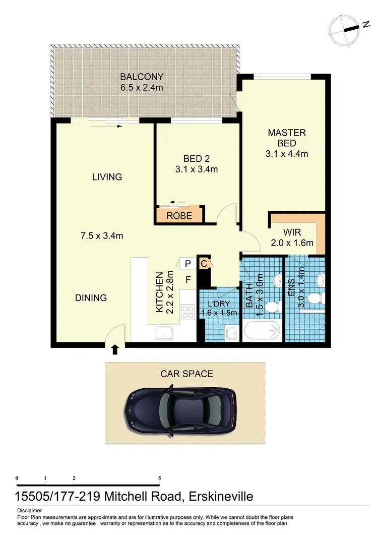 Floorplan of Homely apartment listing, 15505/177-219 Mitchell Road, Erskineville NSW 2043