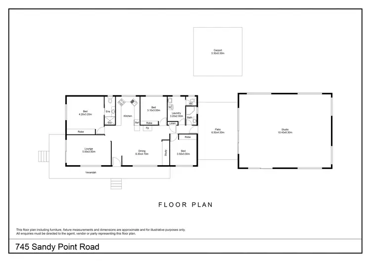 Floorplan of Homely rural property listing, 745 Sandy Point Road, Lower Boro NSW 2580