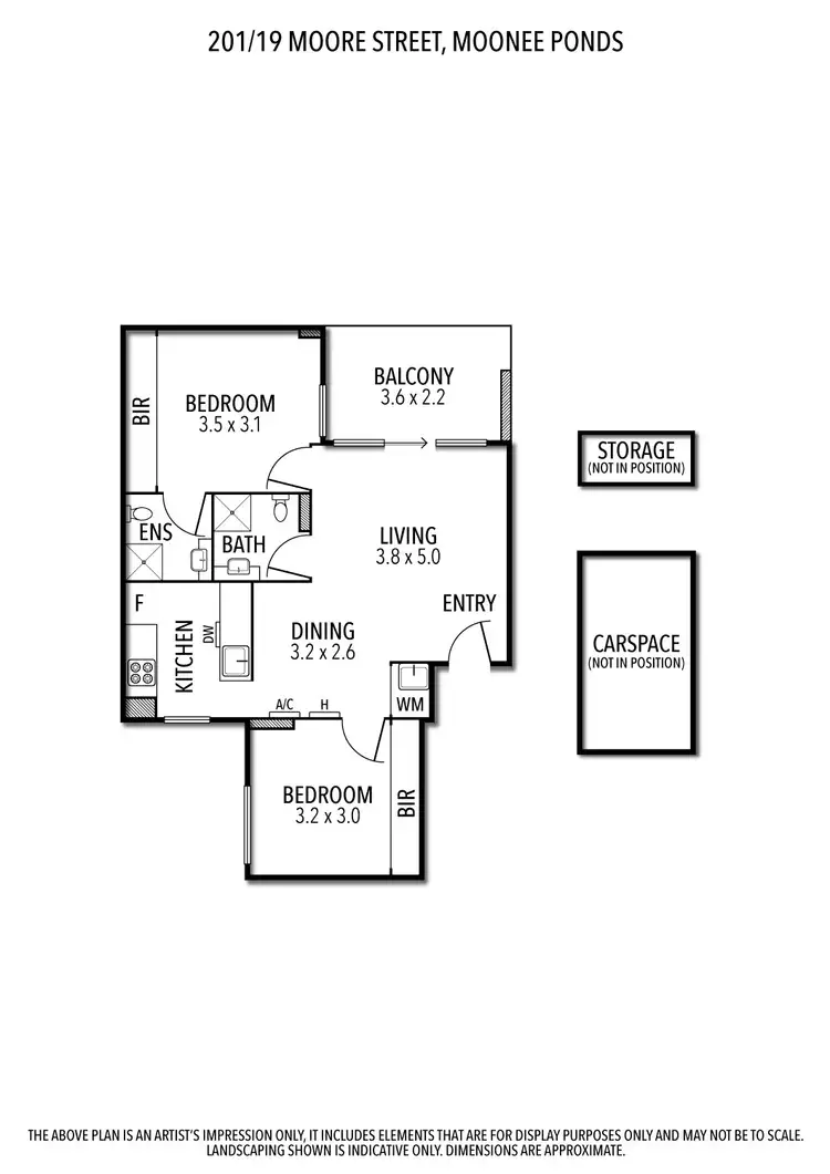 Floorplan of Homely apartment listing, 201/19 Moore Street, Moonee Ponds VIC 3039