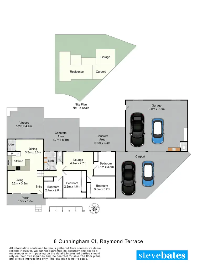 Floorplan of Homely house listing, 8 Cunningham Close, Raymond Terrace NSW 2324